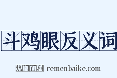 斗鸡眼反义词是什么意思的图片
